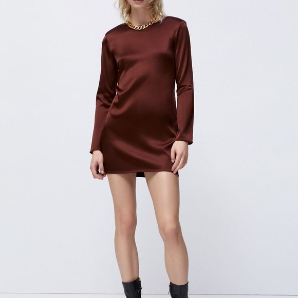 Zara Satin Effect Dress - Picture 7 of 7